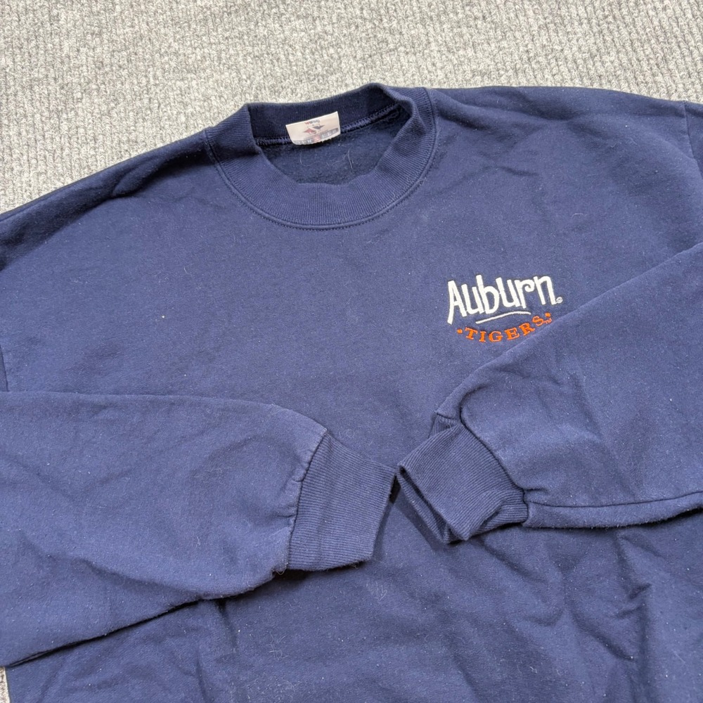 Jerzees Auburn Tigers Sweatshirt Mens L Blue NuBlend Crewneck Vintage 90s
